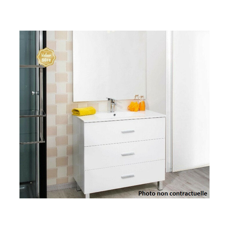 Ondee - Ondée - Colonne salle de bain à poser blanc long. 132cm - monte carlo