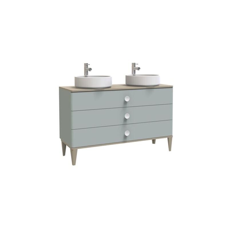 Ondee - Meuble à poser nemoo plan à poser - L120cm - Vert d'eau - Laqué - Livré en kit