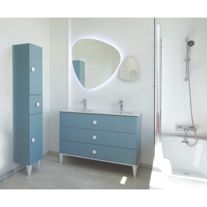 Ondee - Meuble à poser nemoo plan vasque - L120cm - Vert d'eau - Laqué - Livré en kit