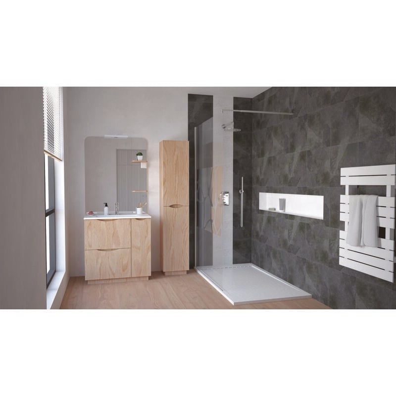 Ondee - Meuble à poser palermo - 80cm - Bois - mélaminé - Livré en kit