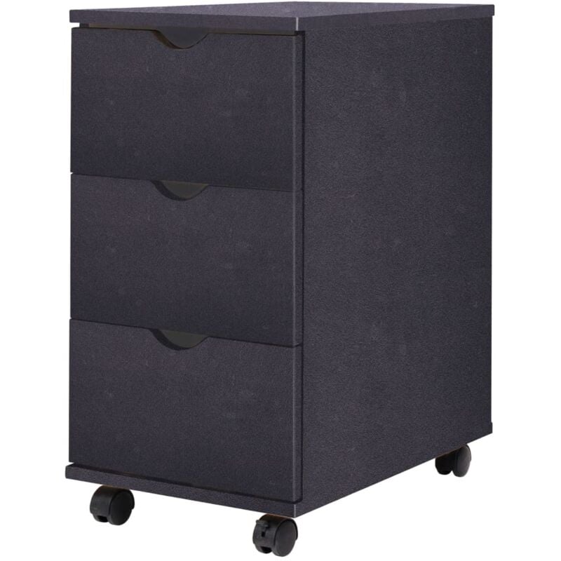 Meuble à tiroirs 33x45x60 cm Noir Vidaxl