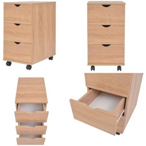Meuble à tiroirs 33x45x60 cm Chêne - Meubles De Rangement - Commode - Armoire À Tiroir - Mobilier Chêne - Meuble Design - Home & Living