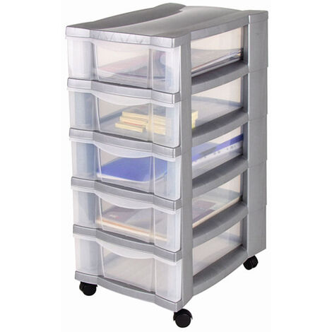 Meuble à tiroirs sur roulettes GRIS