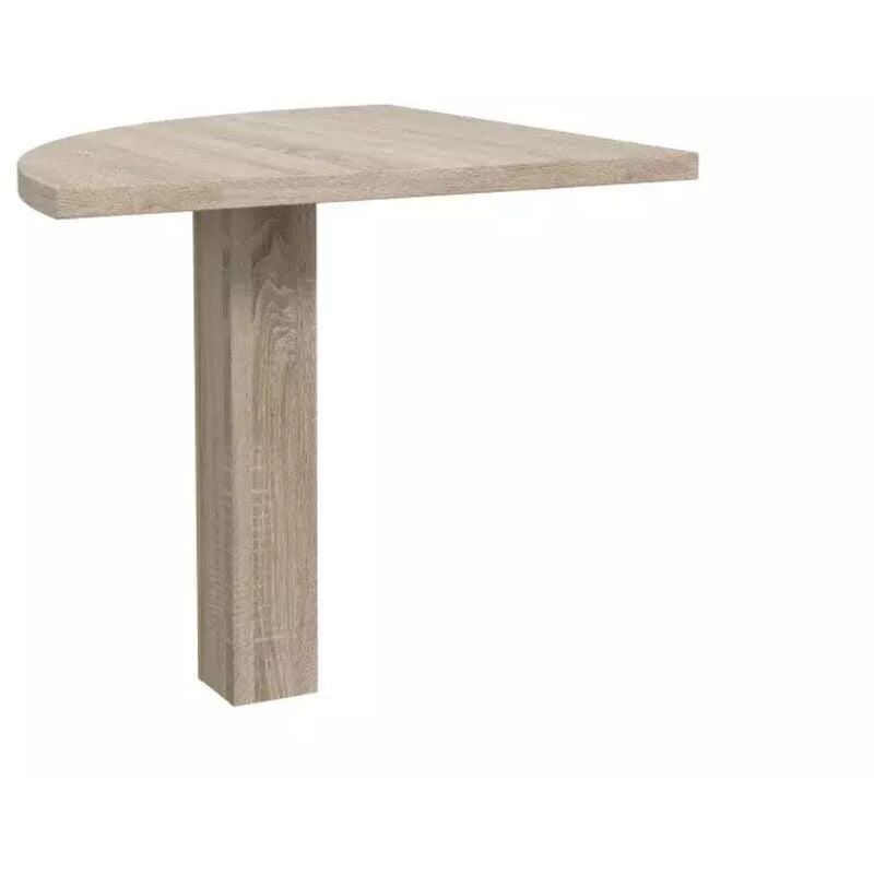 Meubletmoi - Option angle arrondi pour bureau décor chêne clair - opio