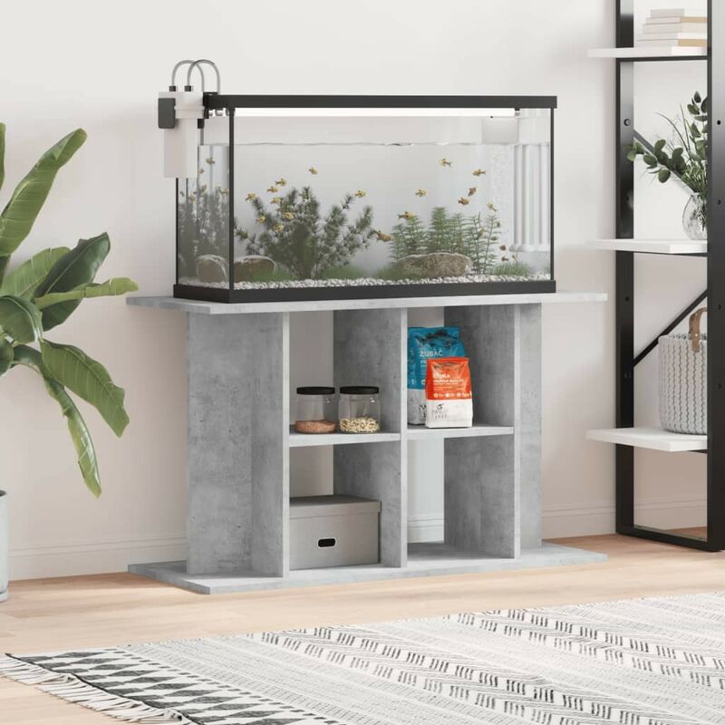 Meuble Aquariums Support Gris Béton 100 x 40 cm. 1 étagère Support solide et stable pour aquariums - Gris Béton