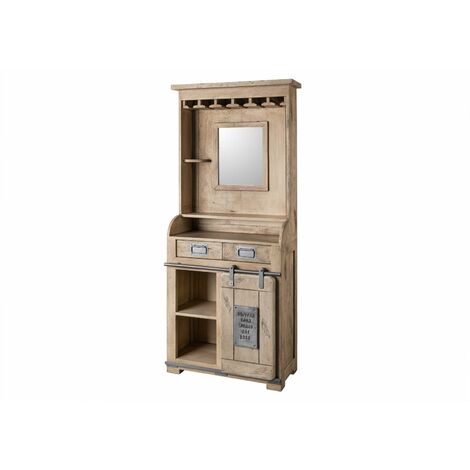 Meuble bar 75x35 Manguier laqué blanchi RAILWAY 341