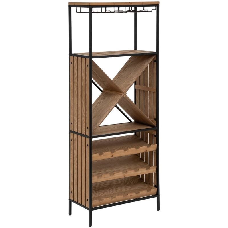 Meuble bar Bakos frêne métal 60x160cm Atmosphera créateur d'intérieur