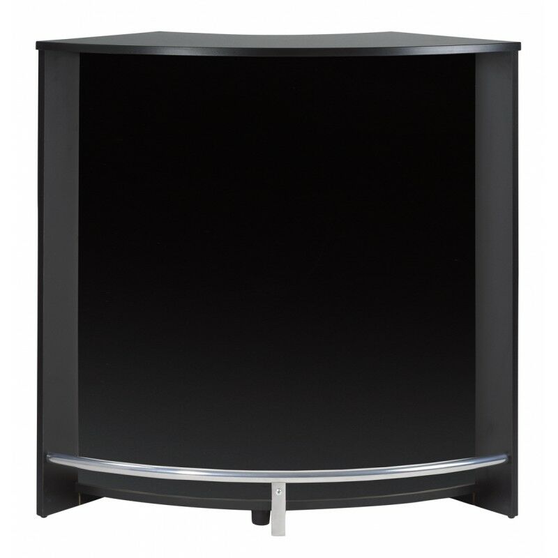 beaux meubles pas chers - meuble bar comptoir 107 cm face noire coloris: noir