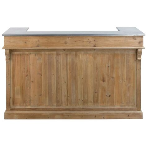 Meuble bar en bois recyclé Garance 180 cm - Marron