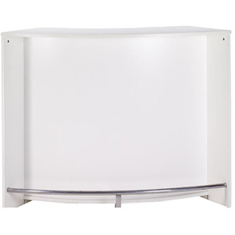 Beaux Meubles Pas Chers - Meuble Bar, Meuble Comptoir Blanc 135 cm - Coloris: Blanc
