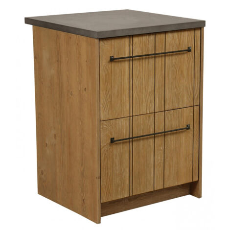 Meuble bas 3 tiroirs - Bois - Marron - Interior's