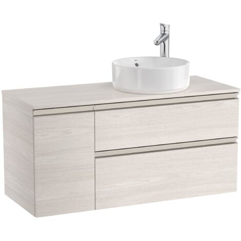 Meuble bas à 2 tiroirs pour lavabo à poser THE GAP - ROCA Position du lavabo : Droite