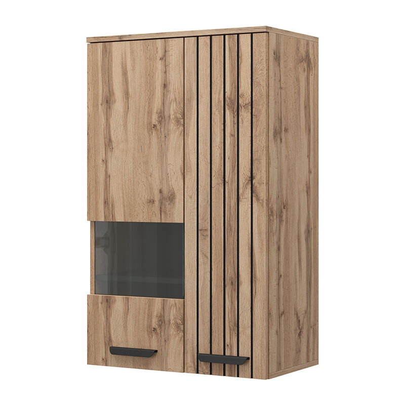 Vicco - Armoire suspendue Amber, Marron, 60.2 cm avec 2 portes