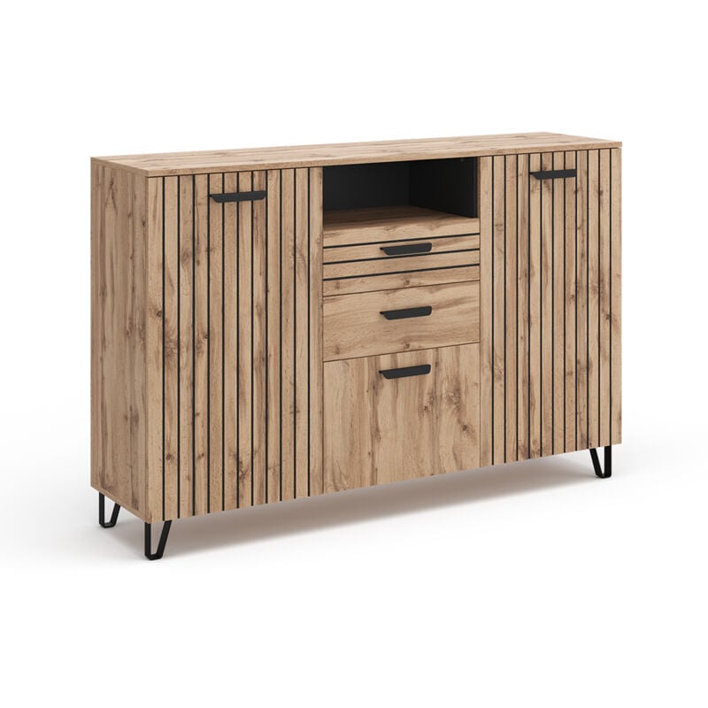 Vicco - Commode avec tiroirs Amber, Marron, 150 x 100 cm