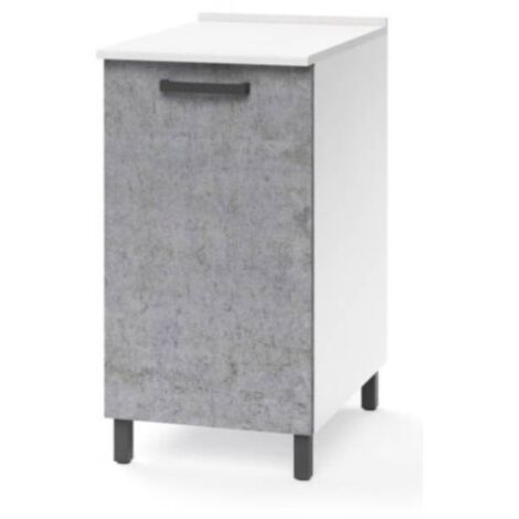 Meuble bas avec porte pour cuisine de couleur gris béton Cm 40x50xH 85 1 porte