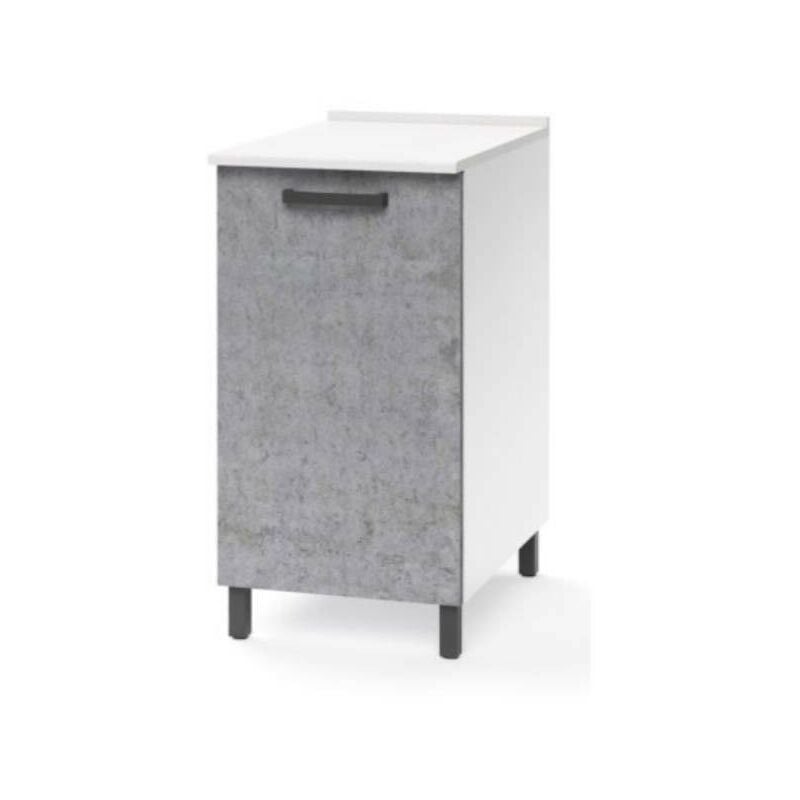Meuble bas avec porte pour cuisine de couleur gris béton Cm 40x50xH 85 1 porte