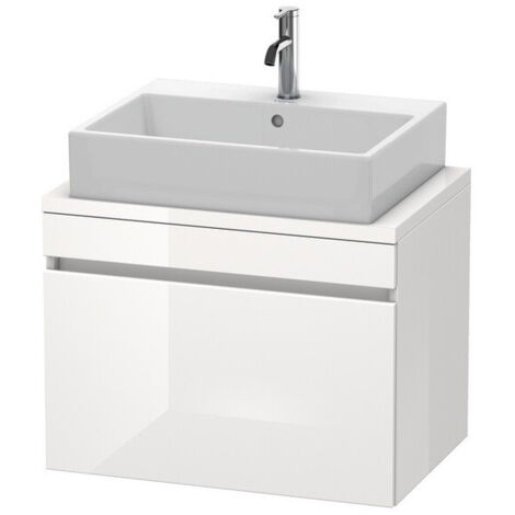 Meuble bas console DURASTYLE 512x700x478mm taupe/blanc mat