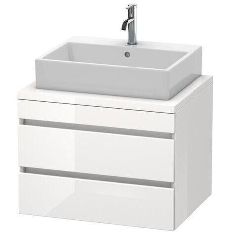 Meuble bas console DURASTYLE 512x700x548mm noyer nature/blanc mat