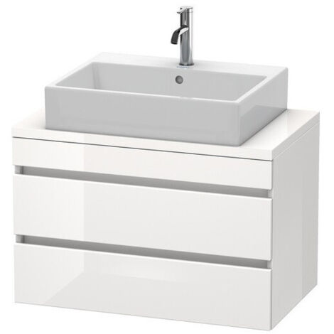 Meuble bas console DURASTYLE 512x800x478mm noyer foncé/blanc mat