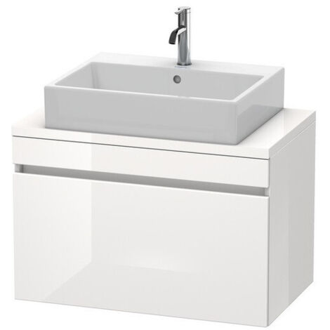 Meuble bas console DURASTYLE 512x800x478mm taupe/blanc mat