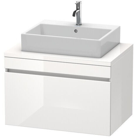Meuble bas console DURASTYLE 512x800x548mm taupe/blanc mat