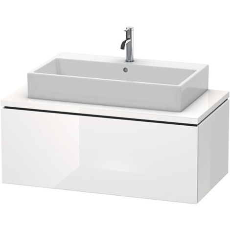 Meuble bas console L-CUBE 400x1020x547mm blanc brillant lack