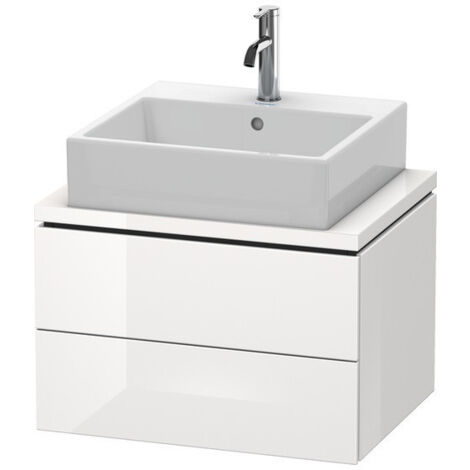 Meuble bas console L-CUBE 400x620x477mm blanc mat