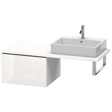 Meuble bas console L-CUBE 400x620x547mm blanc brillant