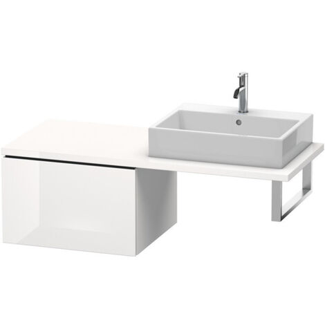 Meuble bas console L-CUBE 400x620x547mm blanc brillant lack