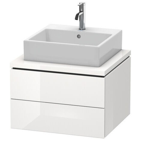Meuble bas console L-CUBE 400x620x547mm blanc mat