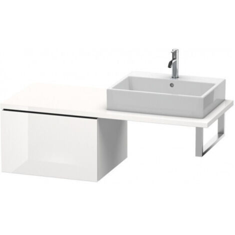 Meuble bas console L-CUBE 400x620x547mm noyer foncé