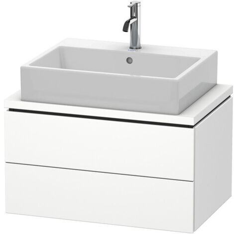Meuble bas console L-CUBE 400x720x477mm blanc mat