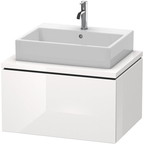 Meuble bas console L-CUBE 400x720x547mm blanc brillant