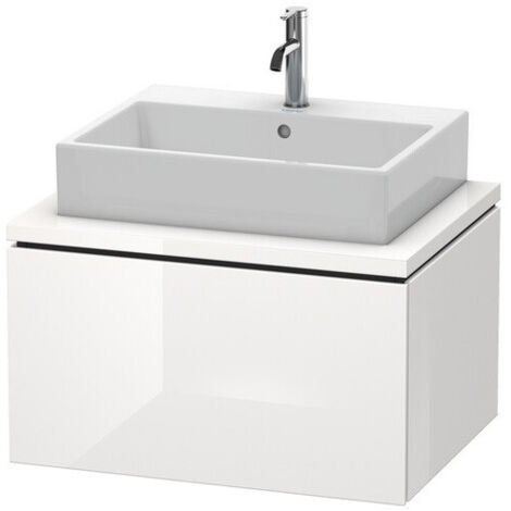Meuble bas console L-CUBE 400x720x547mm blanc brillant lack
