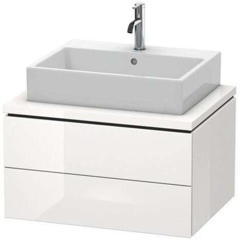 Meuble bas console L-CUBE 400x720x547mm blanc mat