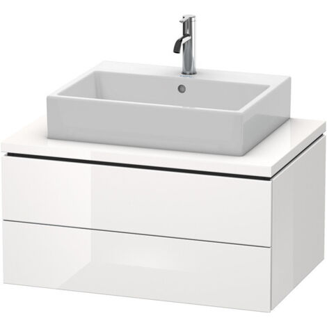 Meuble bas console L-CUBE 400x820x547mm blanc brillant
