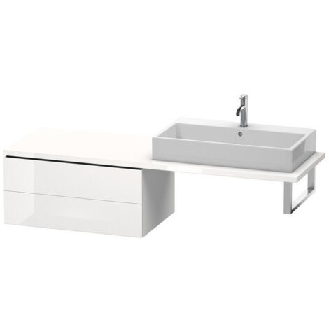 Meuble bas console L-CUBE 400x820x547mm blanc brillant lack