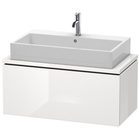 Meuble bas console L-CUBE 400x920x477mm blanc mat