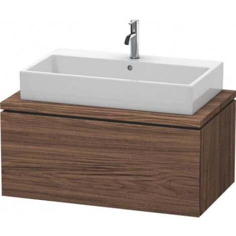 Meuble bas console L-CUBE 400x920x547mm noyer foncé