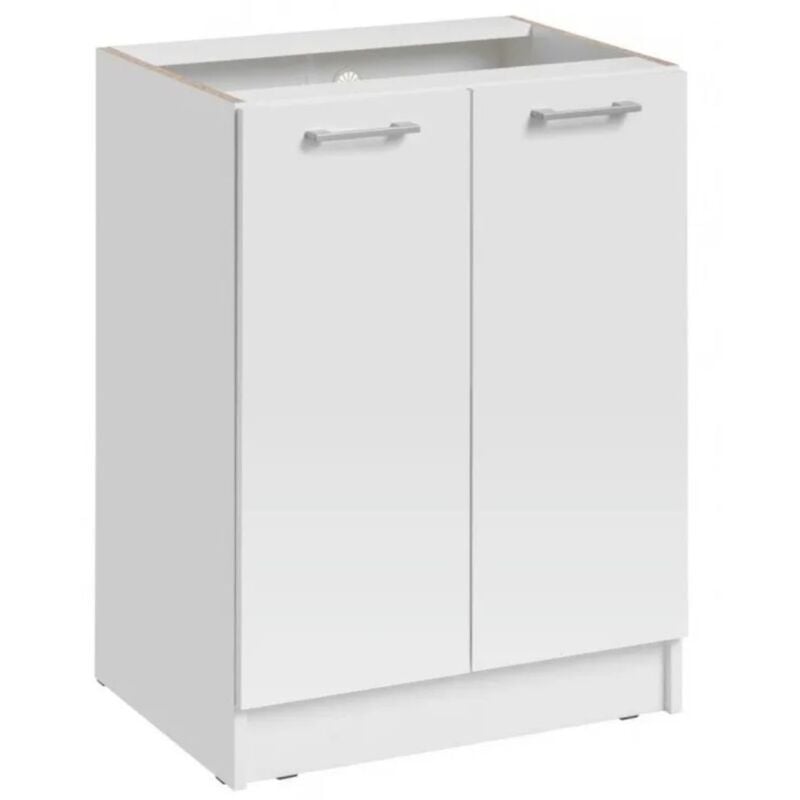 Meuble bas de cuisine Eco Blanc 2 portes l 60 cm