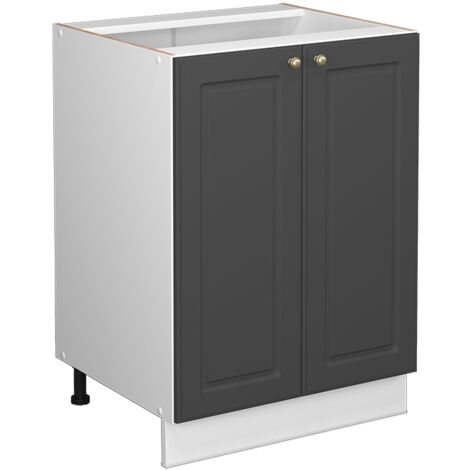 Meuble bas de cuisine Fame-Line, Anthracite-or, 60 cm sans plan de travail, Vicco