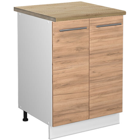 Meuble bas de cuisine Fame-Line, Chêne de force doré, 60 cm , PT Chêne, Vicco