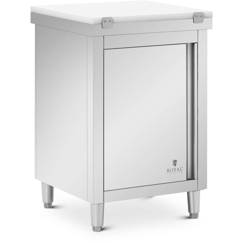 Royal Catering - Meuble bas de cuisine Inox 60x60cm 500kg Planche à découper Caisson de cuisine