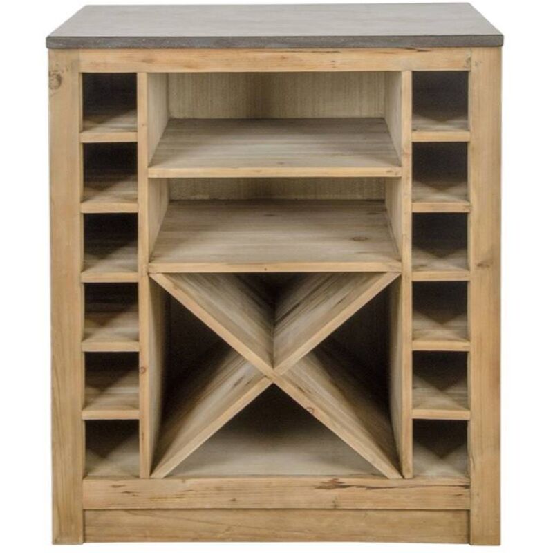 Meuble bas de cuisine range-bouteilles Champêtre