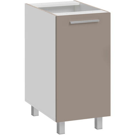 Meuble bas de cuisine "Salma" - Taupe/Blanc - L 40 x H 81 cm - Livraison gratuite