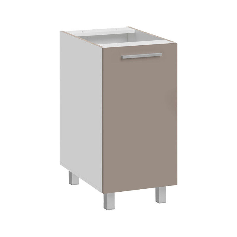 Meuble bas de cuisine 'Salma' - Taupe/Blanc - l 40 x h 81 cm - Livraison gratuite