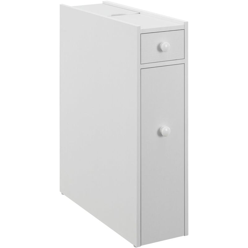 Helloshop26 - Meuble bas de salle de bain 58 x 16 x 48 cm à 2 tiroirs blanc