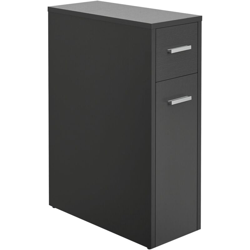 Meuble bas de salle de bain à 2 tiroirs gris foncé