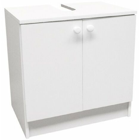 Nova – Meuble sous vasque simple 60x62x42 cm – Rangement pratique – Couleur blanche – Pour salle de bain moderne