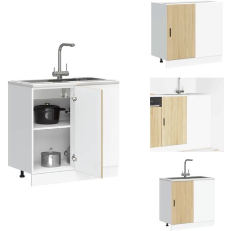 Meuble bas du lavabo chêne sonoma bois d'ingénierie - Meuble Bas Du Lavabo - Meubles Bas Du Lavabo - Meuble Bas De Cuisine - Meuble Bas Du Lavabo Pour Cuisine